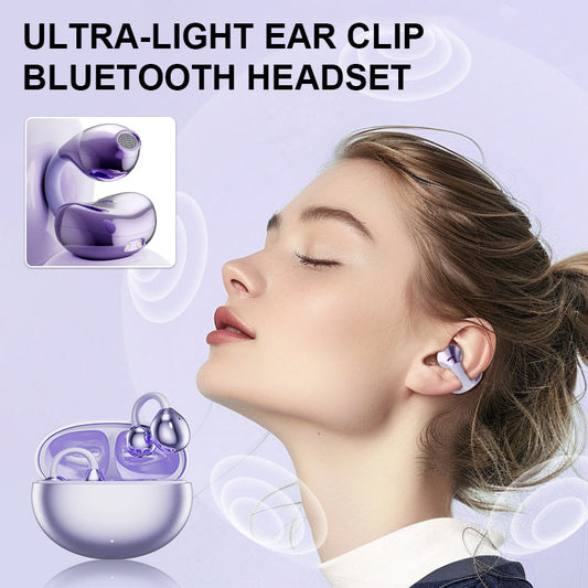 🎧Ultralehká Bluetooth sluchátka s klipem za uši