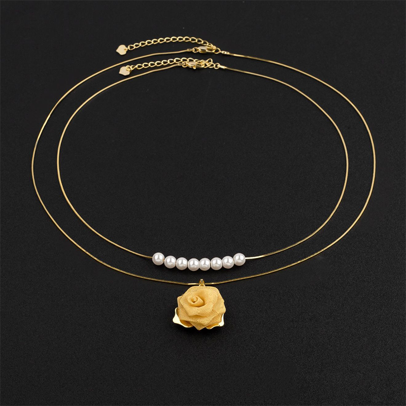 🌹Lehký a luxusní růžový náhrdelník