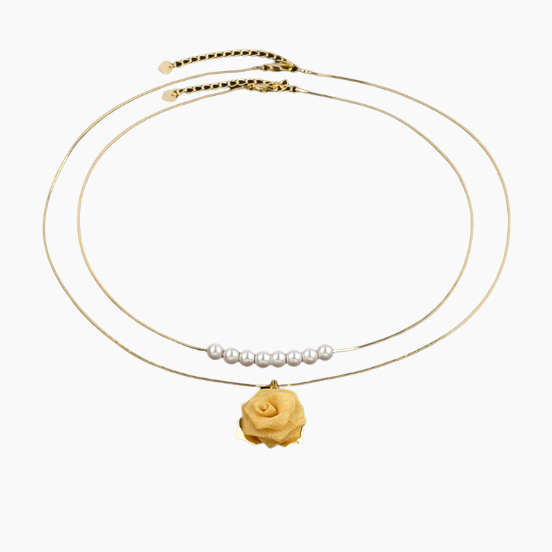 🌹Lehký a luxusní růžový náhrdelník