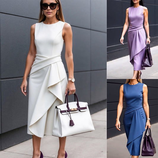 Dámské šaty s kulatým výstřihem