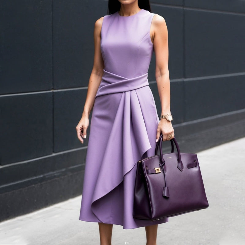 Dámské šaty s kulatým výstřihem