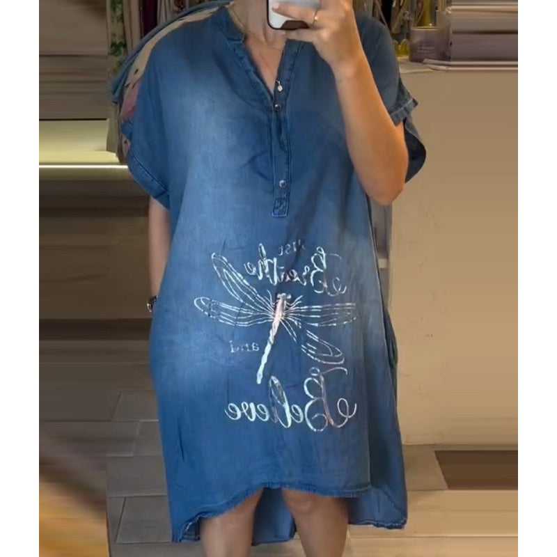 💖Lehké, ležérní šaty s výstřihem do V