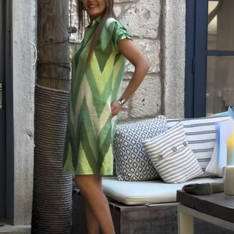 Krásné dámské šaty s potiskem a volným střihem