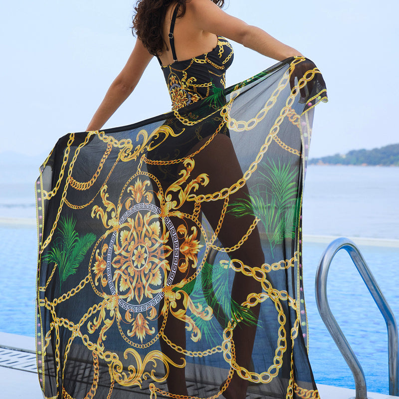 🩱Dámské jednodílné plavky a přehoz🌊