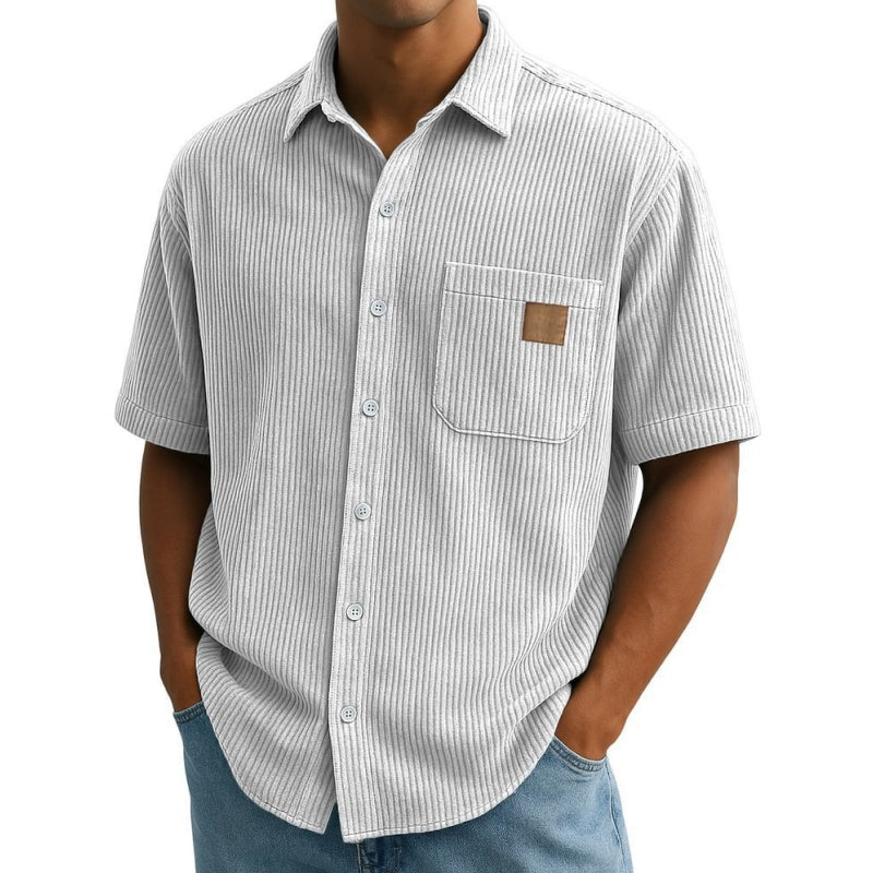 🔥Pánské košile s krátkým rukávem a vintage klopami