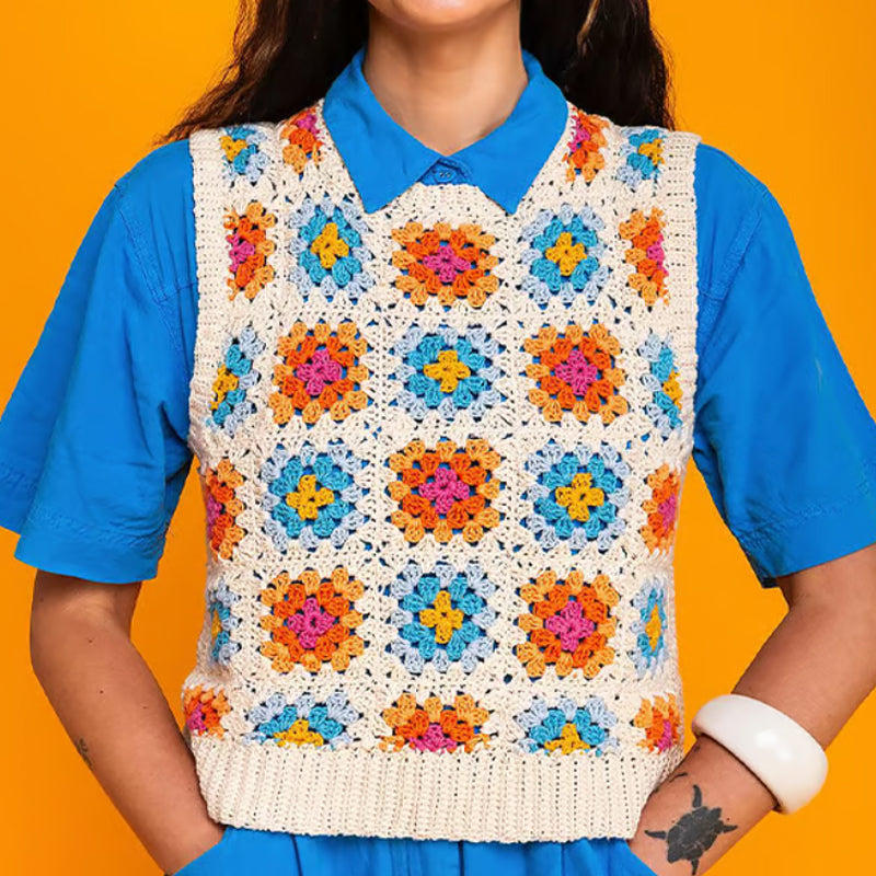 🧶✨Háčkovací karetní hra Granny Square – 50 vzorů k kombinování a skládání