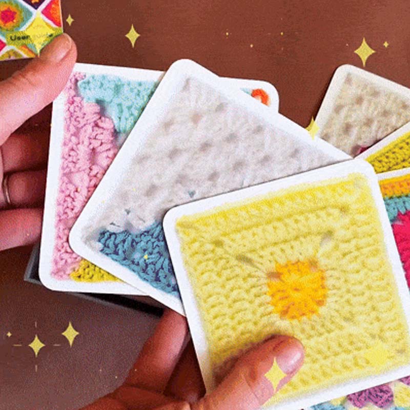 🧶✨Háčkovací karetní hra Granny Square – 50 vzorů k kombinování a skládání
