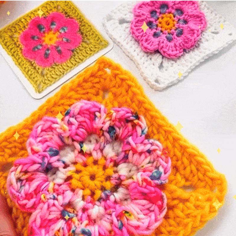 🧶✨Háčkovací karetní hra Granny Square – 50 vzorů k kombinování a skládání