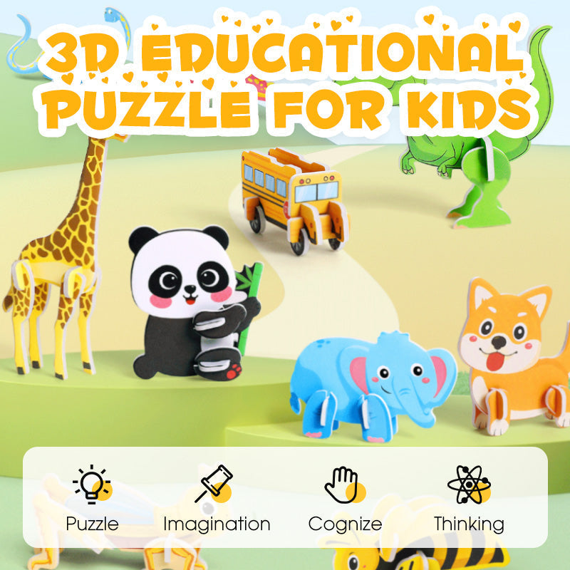 🎨3D vzdělávací puzzle pro děti