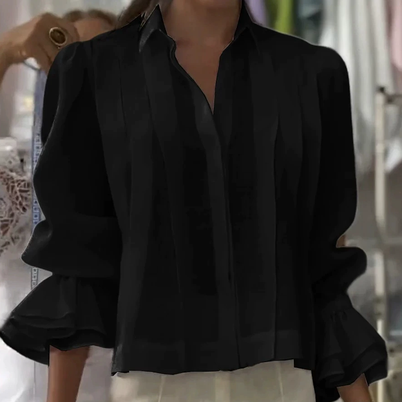 【S-3XL】✨🌼Elegantní košile s volánky a plisovaným vzorem