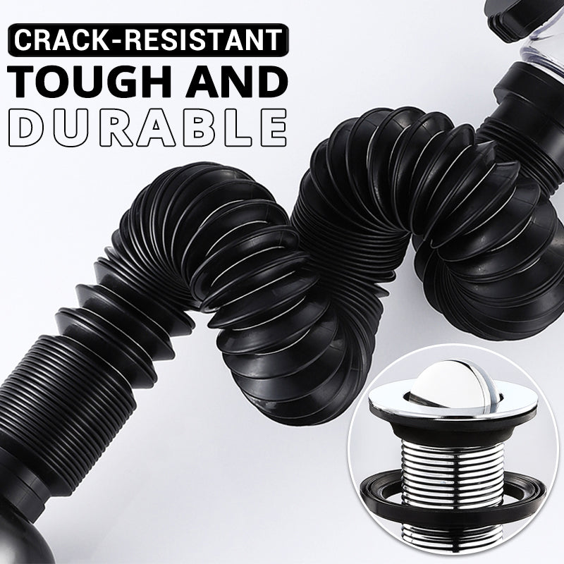 Teleskopická odtoková trubka, která zabraňuje tvorbě nepříjemných pachů