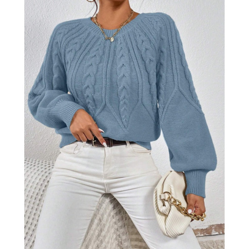 【S-2XL】✨Dámská pletená halenka s dlouhým rukávem a volným střihem