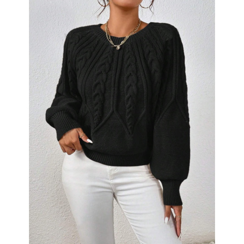 【S-2XL】✨Dámská pletená halenka s dlouhým rukávem a volným střihem