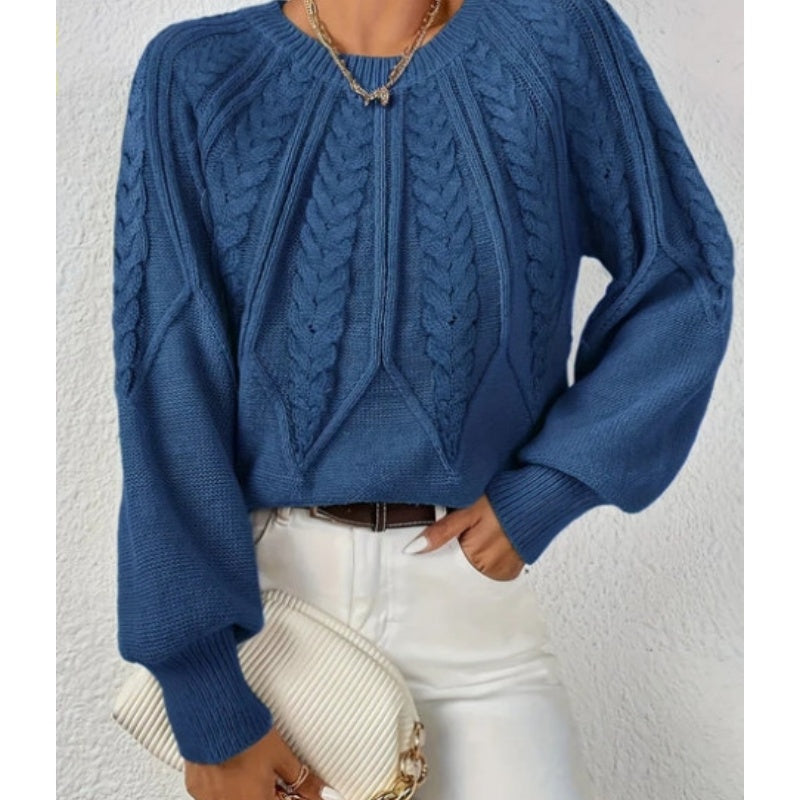 【S-2XL】✨Dámská pletená halenka s dlouhým rukávem a volným střihem