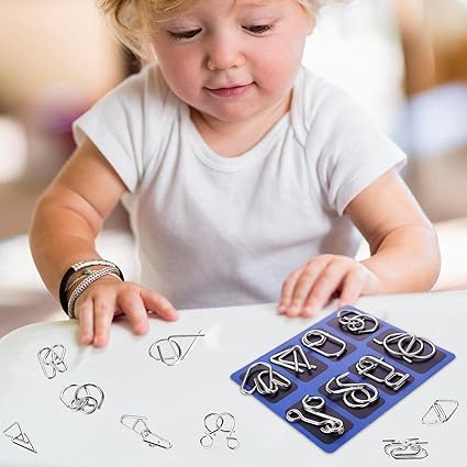 🔥Vzdělávací intelektuální hračky Hračky pro rozpoznávání intelektu, kovové hlavolamy