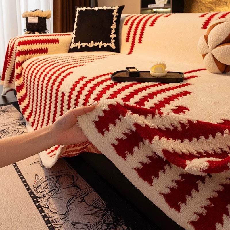 Měkký, protiskluzový plyšový potah na pohovku