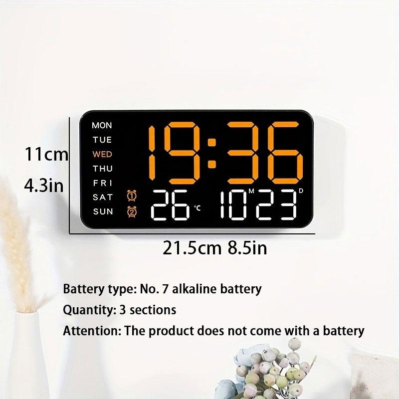 🔥🕘 Velké digitální nástěnné hodiny s LED diodami 🏡