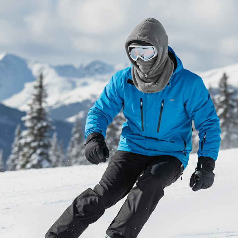⛷️❄️ Termoizolační balaklava s obličejovou maskou a stáhnutelným průvlakem – huba, krk i uši v teple, 4 barvy
