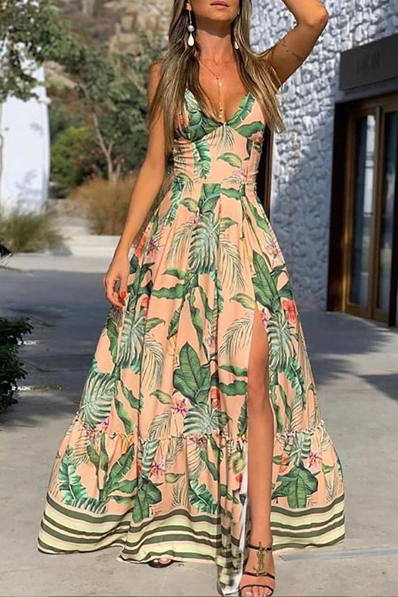 Dámské módní sexy šaty s hlubokým V s podvazkem bez rukávů