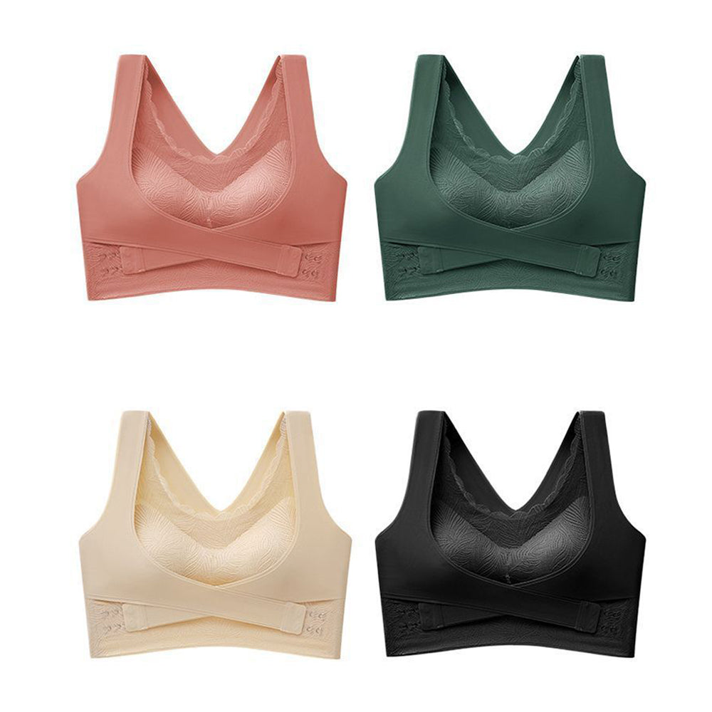 🔥Pohodlná krajková podprsenka s předním dílem a křížovou sponou na boku🔥