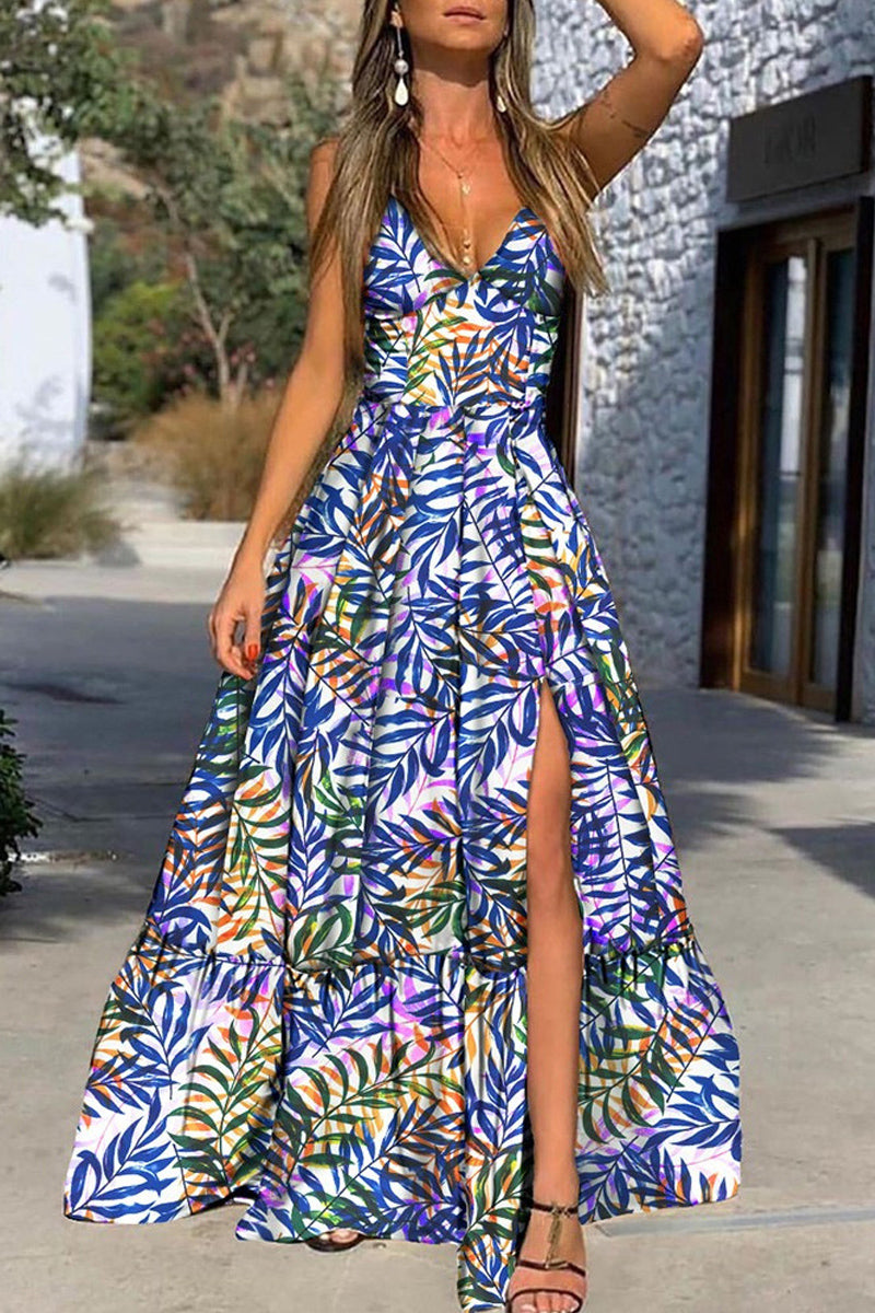 Dámské módní sexy šaty s hlubokým V s podvazkem bez rukávů