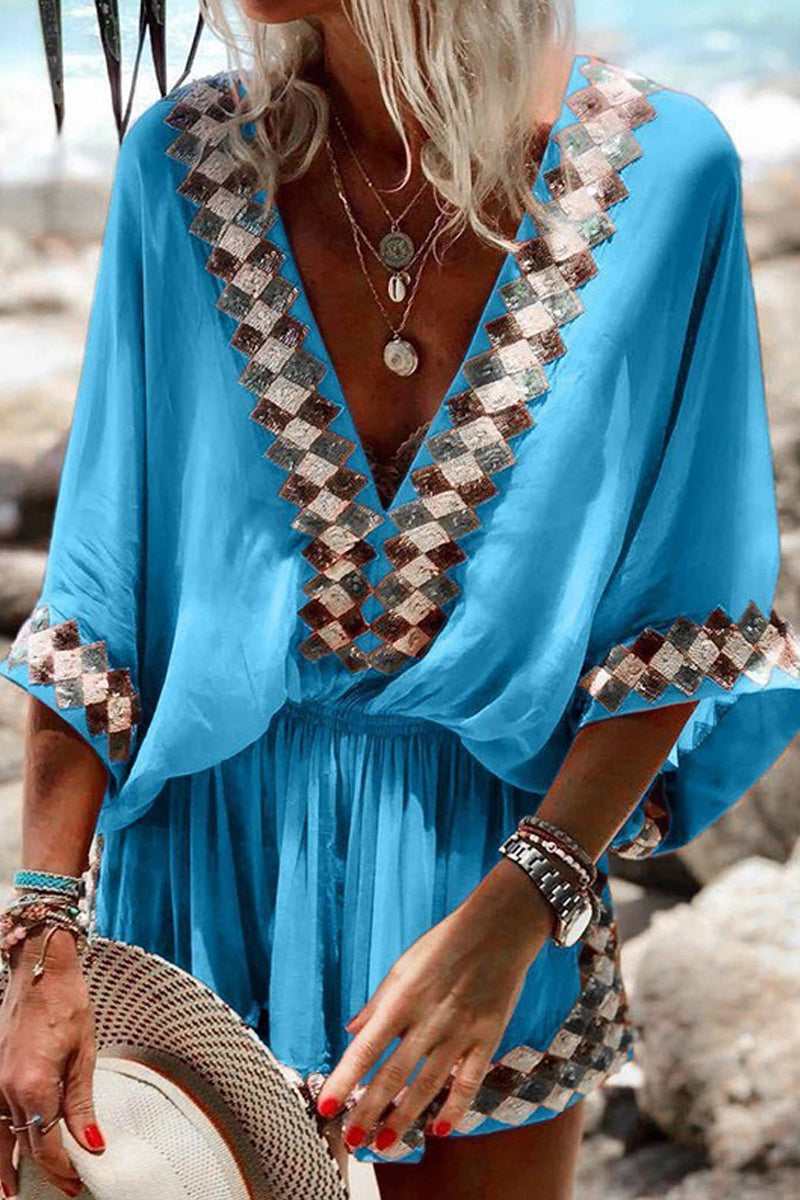 Dámské minišaty s plážovým potiskem Swing Bohemian