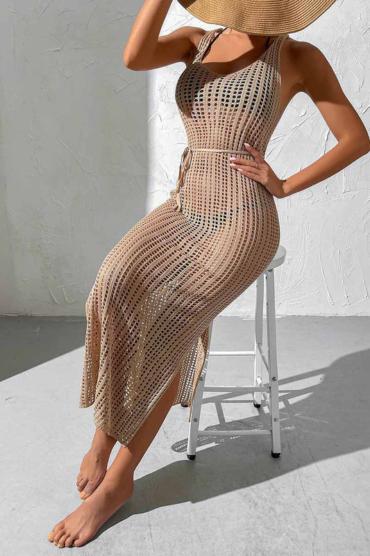 Dámské prázdninové plážové vystřihovánky pletené přikrývky bez zad