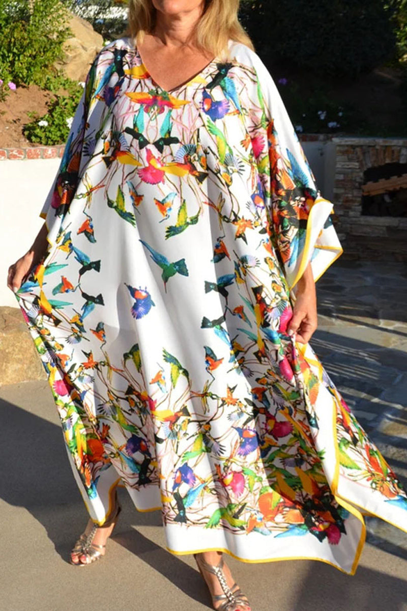 Dovolená Beach Sun Cover Up Boho Maxi šaty