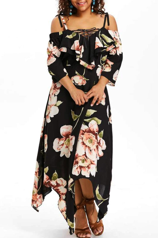 Dámské šaty s nepravidelným potiskem