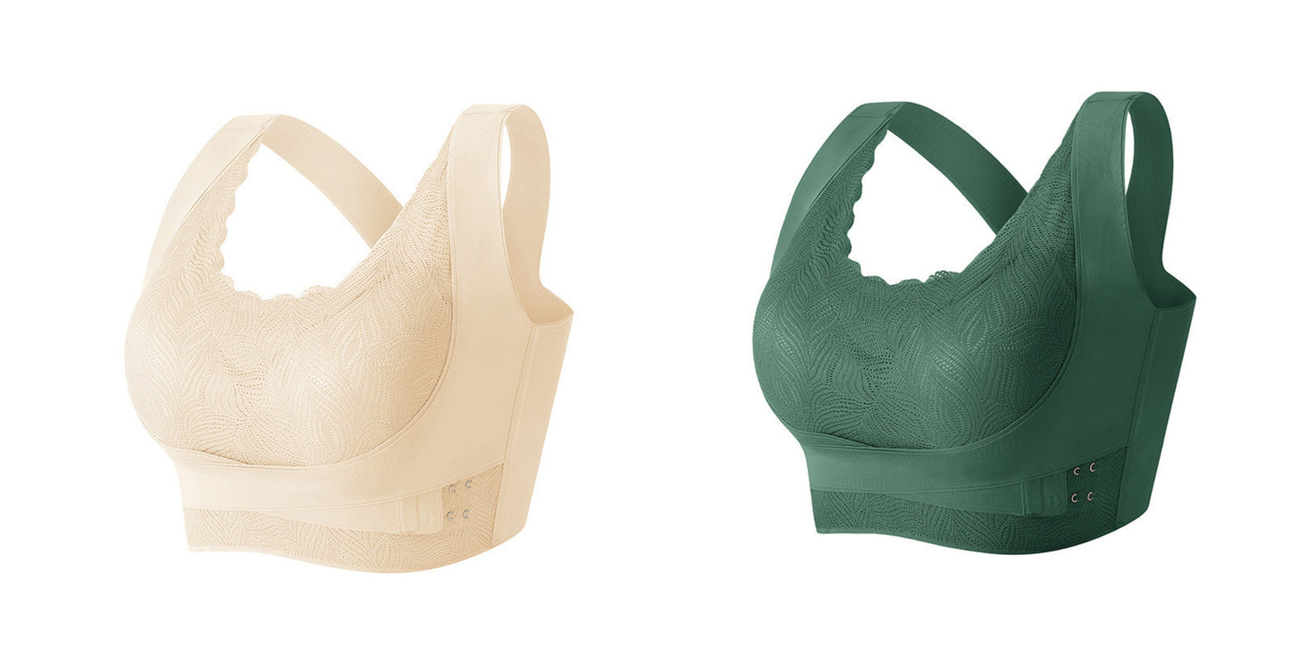 🔥Pohodlná krajková podprsenka s předním dílem a křížovou sponou na boku🔥