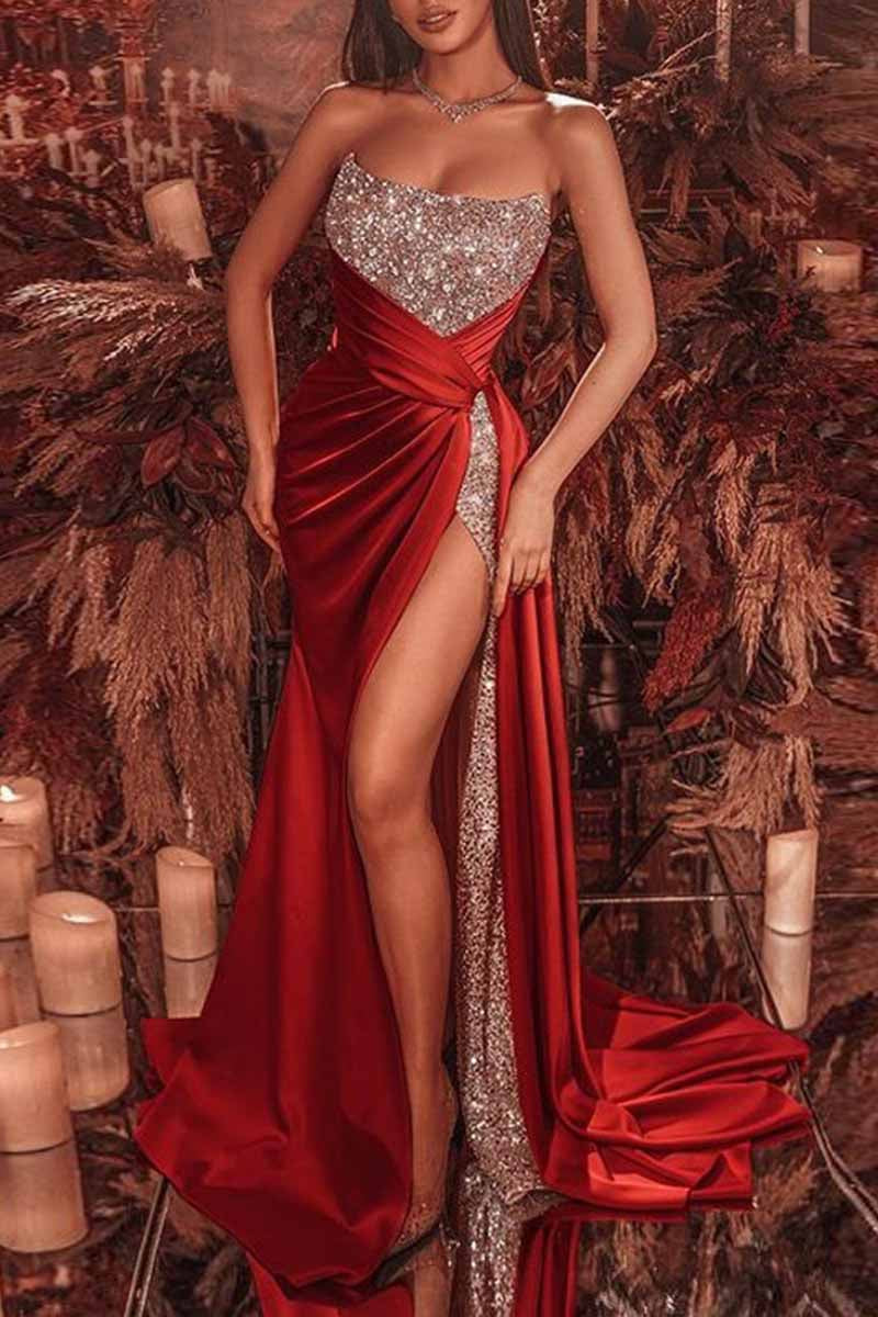 Dámské swingové večerní šaty s flitry