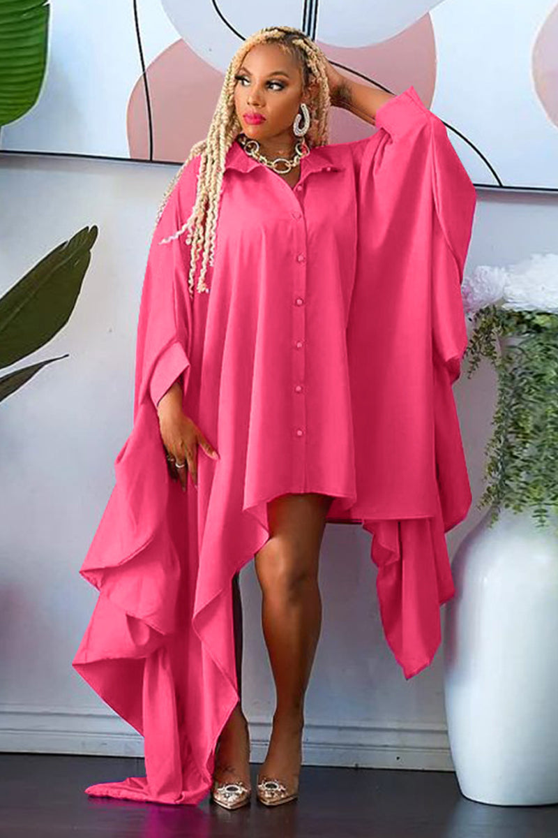 Dámské šaty Dolman s nepravidelným rukávem