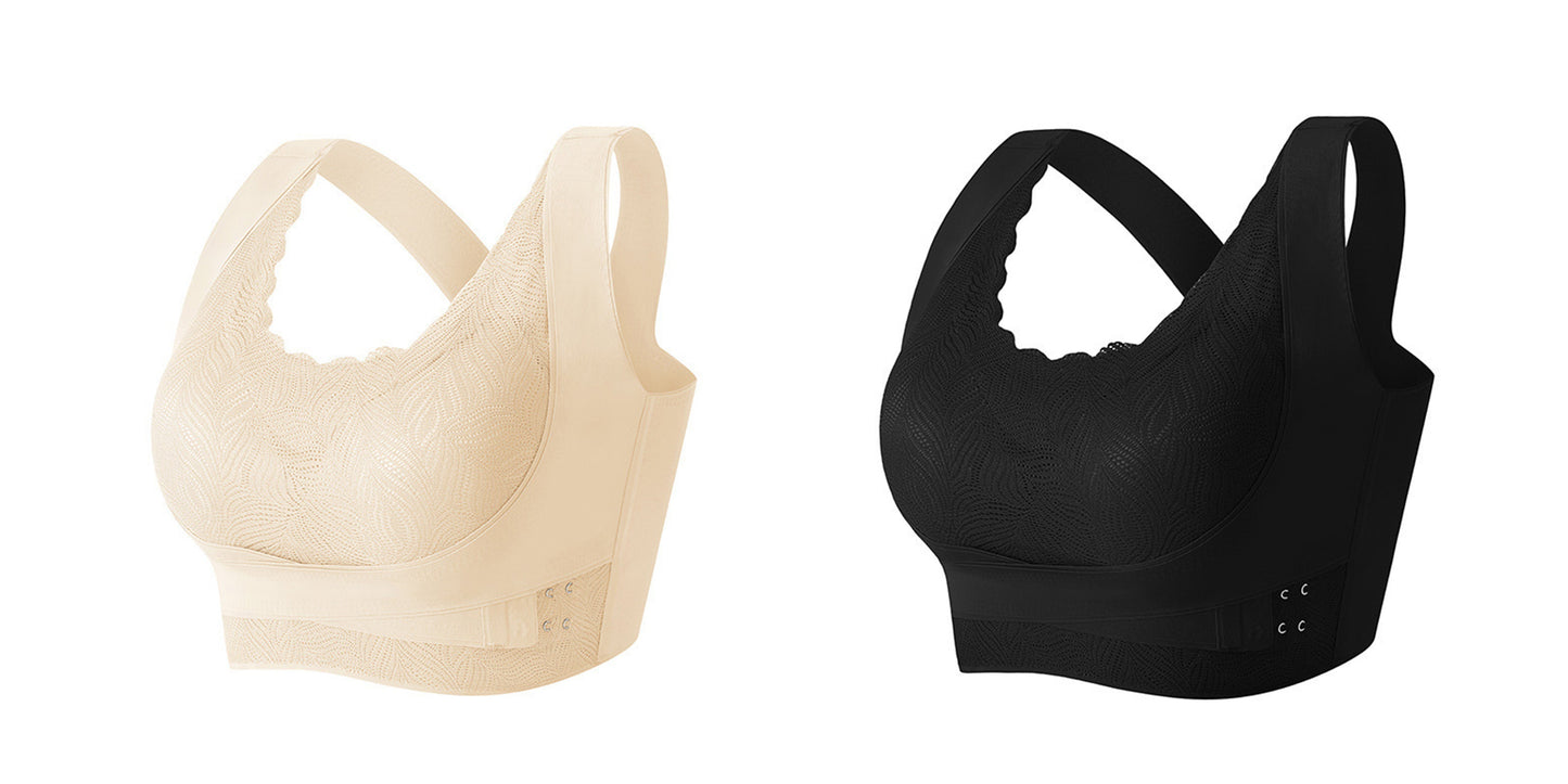 🔥Pohodlná krajková podprsenka s předním dílem a křížovou sponou na boku🔥