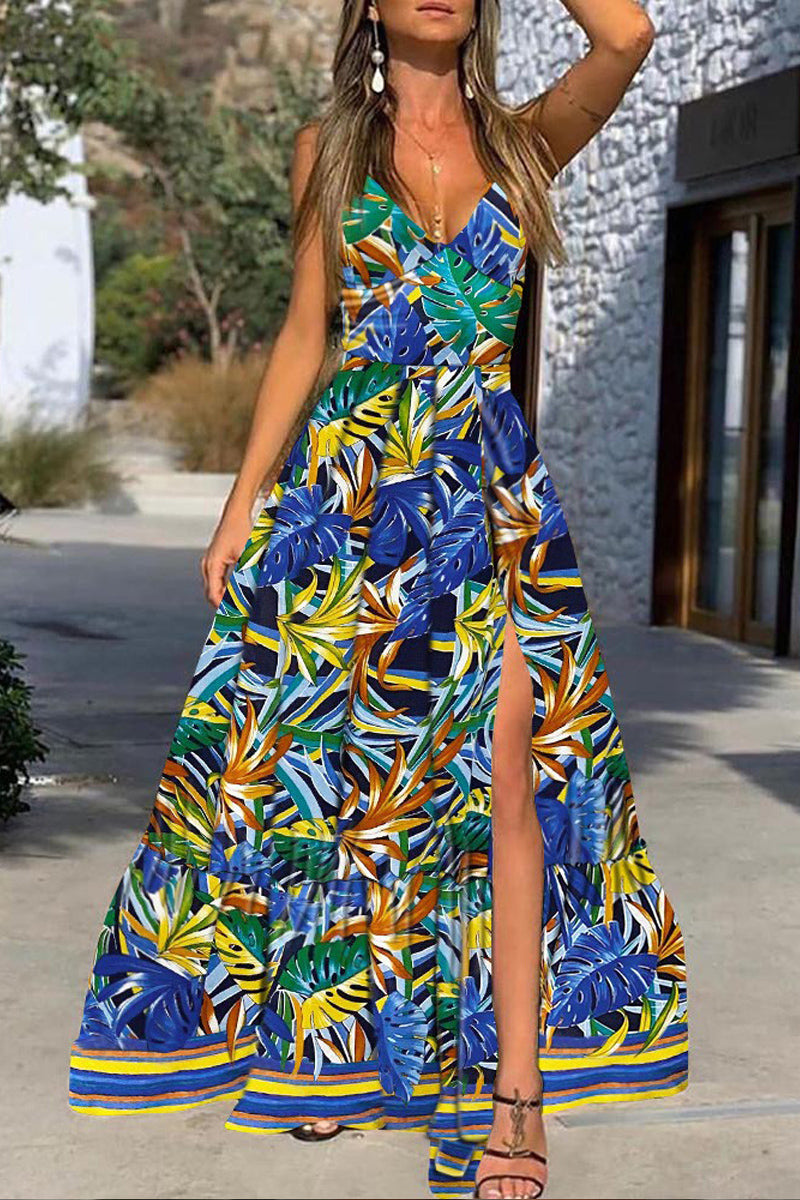 Dámské módní sexy šaty s hlubokým V s podvazkem bez rukávů