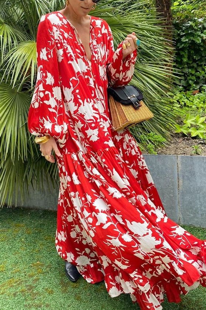 Dámské volné ležérní šifonové šaty Swing s potiskem