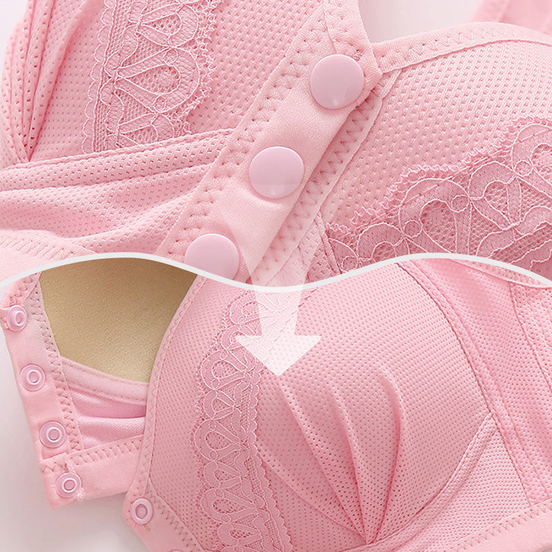 🎁2024 Bavlněná podprsenka s předním zapínáním, prodyšná, šetrná k pokožce 【1+1 Zdarma】